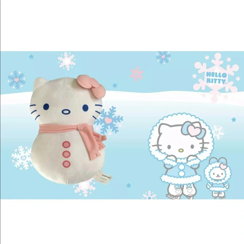 Hello Kitty: Med Rare Collectible Snowman Pillow